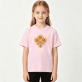 thumbnail image 2 of Shine Bright Sunflowers Girls Graphic Tee, Cute Retro Gift 100% Cotton Kids Short Sleeve T-Shirt 4-13Y, 2 of 5