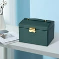 thumbnail image 4 of GUOOL Box Organizer with Mirror Drawers for Earrings Green, 4 of 6