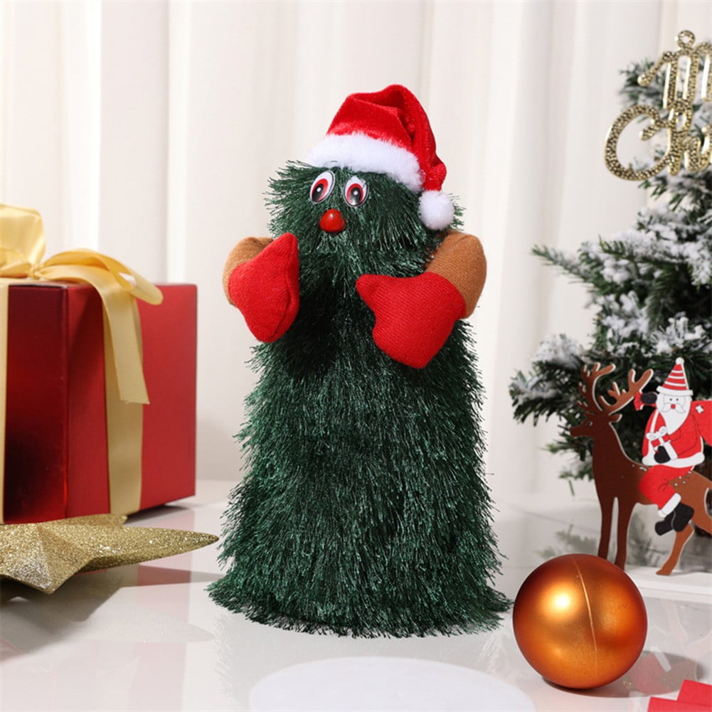 Singing Dancing Christmas Tree, 10.6” Plush Christmas Tree with Music ...