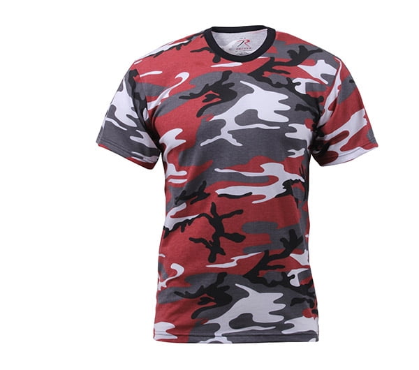 red camouflage t shirt