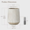 thumbnail image 2 of LuxenHome 22.1" H Tapered Tall Planter Indoor Outdoor Large Plant Pot Modern Striped MgO Planter Pot, 2 of 7