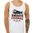 thumbnail image 2 of Merry Fishmas Tank Top Unisex Large White, 2 of 5