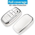 thumbnail image 3 of Key Fob Cover Compatible with Toyota Camry 4Runner Venza RAV4 Prime Land Cruiser Grand Highlander Tacoma Corolla Prius Crown Tundra Hilux Mirai 2016-2026 4/5 Button Keychain Case Holder Protector, 3 of 5