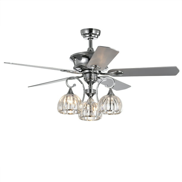 Mavyn 5 Blade 52 Inch Chrome Ceiling, Which Ceiling Fans Give The Most Light