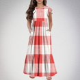 thumbnail image 2 of Tranfacy Robes d'Été pour Ados, Robes d'Été pour Filles, Robe d'Été pour Filles de 6 à 12 Ans à Manches Courtes, Col Rond, Décontractée, à Pois, Robe Longue Ample et Confortable, 2 of 7