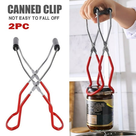 

〖Jisuan〗Kitchen Convenience Tools With Steel Lifter 2Pcs Jar Lifter Tongs Handle Canning Stainless Jar Kitchen，Dining & Bar
