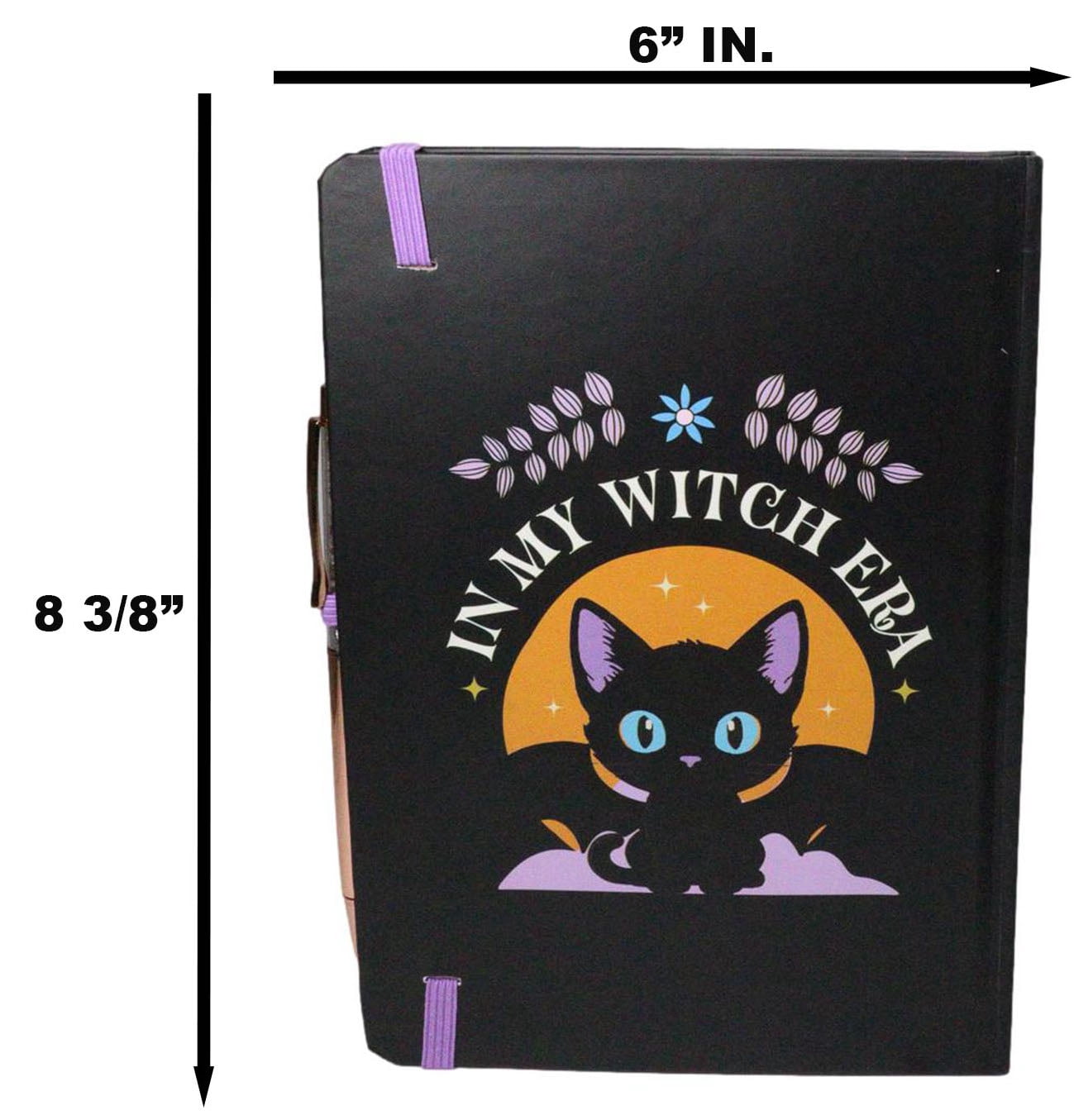 In My Witch Era Black Cat Mystical Spell Notebook Journal Lined Page A5 200 Pgs