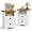White, variant on Homall NightStand Set of 2 with 2 Drawers & Open Storage Shelf, Farmhouse End Table Bedside Table for Bedroom Living Room, Warm Amber
