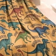 thumbnail image 3 of Colorful Dinosaurs Names Pattern Blanket,Comfortable Soft Lamb Wool Throw Blanket,All Season,Warm Lightweight Blankets for Sofa Bed Couch Living Room Chair,30"x40", 3 of 4