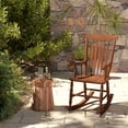 thumbnail image 2 of Outdoor Seating Outsunny Outdoor Wood Rocking Chair, 350 lbs. Porch Rocker with High Back for Garden, Patio, Balcony, Teak,Garden Seating, 2 of 9