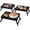 Black, variant on 3 Pack Bamboo Bed Tray Table with Folding Legs,Breakfast Trays,Serving Tray,Laptop Tray for Working,Food Snack Tray for Bed and Sofa(White)