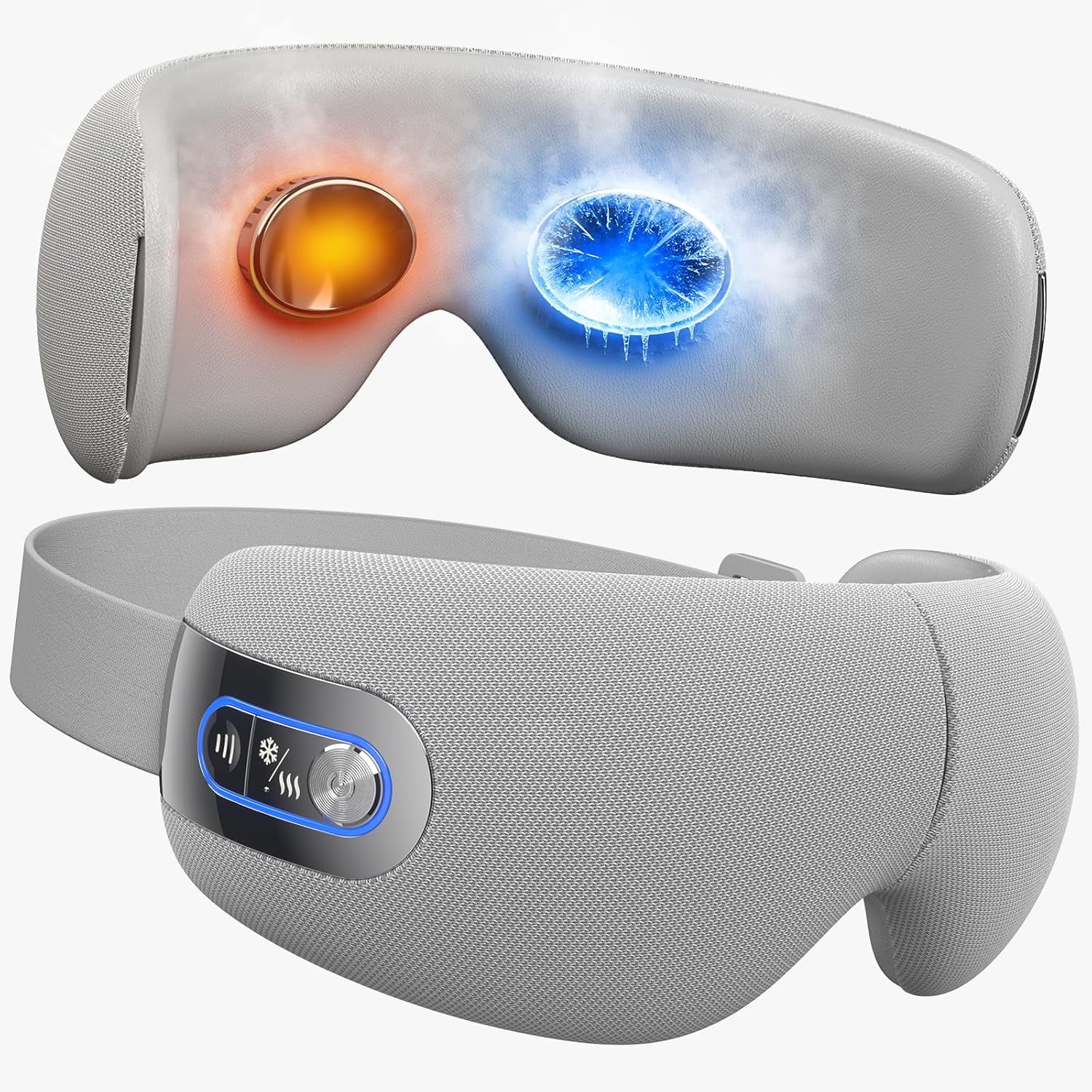 BOB AND BRAD EYEFLOW Eye Massager with Heat & Cooling,Semiconductor Cold Compress Eye Mask for Migraines & Dry Eyes, Heated Temple Massager, Fathers Day Dad Gifts for Men