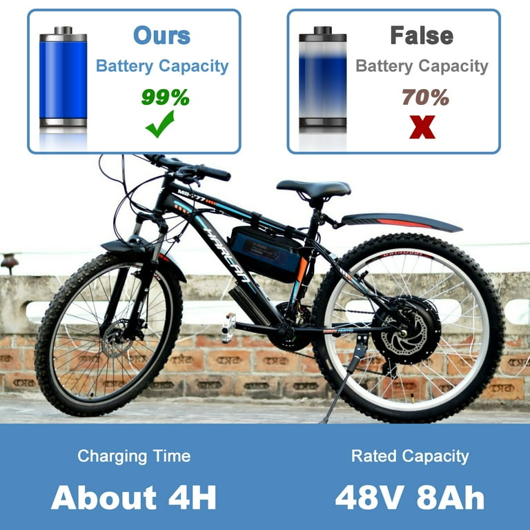 CAO MM 48V 8Ah Lithium Battery for 750W Ebike, Electric Bike Motor