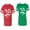 Men Red / Women Green, variant on Love Her Him To Death Matching Couple Cotton Jerseys (Men Red / Women Black) (Men S / Women S)