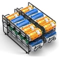 thumbnail image 2 of CANYAVE Soda Can Organizer Storage Rack, 2 Pack Stackable Beverage Soda Can Dispenser Organizer Holder for Refrigerator, Cabinet, Pantry (Black), 2 of 8