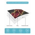 thumbnail image 5 of Red Marble Twin Size Down Alternative Comforter, Lightweight Comforter Quilt Bedding Set with Pillow Shams Gold Abstract Vintage Modern Ombre Art All Seasons Bed Comforter Duvet Insert 68"x86", 5 of 7