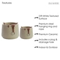 thumbnail image 4 of Olly & Rose Copenhagen Collection 7 in Textured Off White Hanging Planters (2 Count), 4 of 5