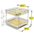 thumbnail image 5 of LYNK PROFESSIONAL Elite 10-1/4" Wide Double Pull Out Spice Rack Organizer for Cabinet, Slide Out Shelf, Chrome, 5 of 9