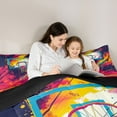 thumbnail image 5 of Castle Fairy Basketball Print Full Size Comforter Sets 3-Piece for Boys Girls,Hippie Graffiti Splash Bedding Comforter Set,Sport Gamer Lightweight Bedding Sets,Super Cozy Room Decor,Reversible, 5 of 8