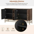 thumbnail image 5 of Hypeshops Retro Style Sideboard with Rectangular Metal Handles and Legs, 5 of 6