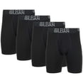 thumbnail image 1 of Gildan Calzoncillos tipo bóxer elásticos de algodón para hombre, paquete múltiple, color negro hollín (paquete de 4) XL, 1 of 5