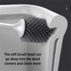 thumbnail image 5 of Ounissouiy Cepillo de limpieza para inodoro Baño Lavabo Pared Piso Inodoro Lavabo Cepillo con Juegos de accesorios de baño negro Montaje en pared, 5 of 6