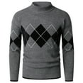 thumbnail image 2 of EGNMCR Chandail pour Homme Col Montant Chandail Mode Chandail à Manches Longues Chandail Demi-Col Montant, 2 of 8