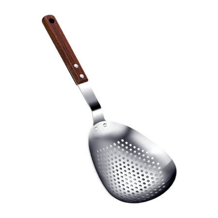 

HomeLife Strainer Spoon Long Handle Heat Insulated Stainless Steel Comfortable Grip Large Colander Ladle Cooking Accessories