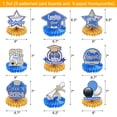 thumbnail image 2 of 9 PCS Decoraciones para Fiesta de Graduación Clase de 2024, Adornos de Mesa en Forma de Panal para Decoraciones de Fiesta de Graduación, Azul y Dorado, 2 of 5