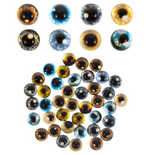100pcs Glass Fake Eyeballs Craft DIY Finishing Supplies Glass Eyes for Doll  Making