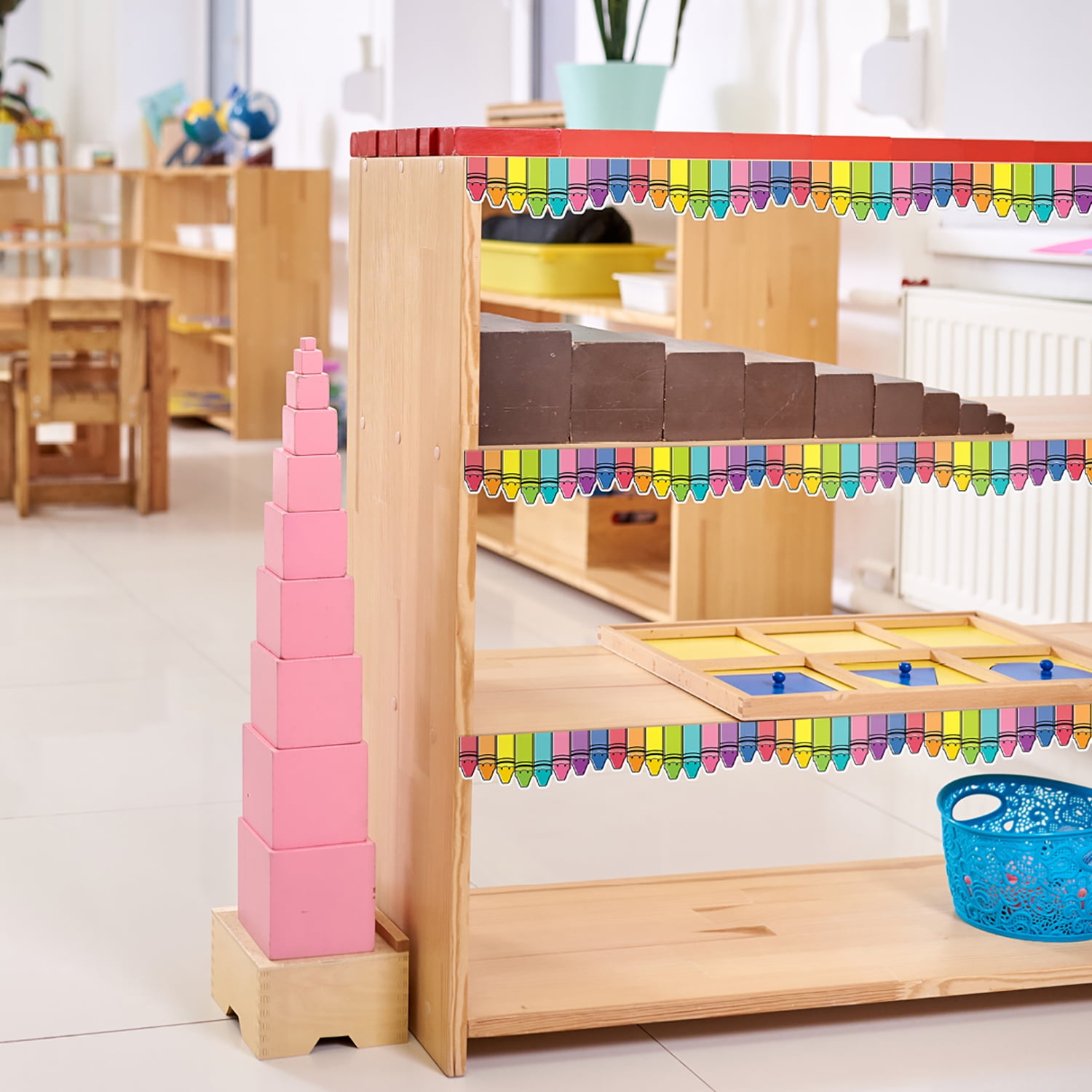 Creative Teaching Press Core Decor Doodle Crayons EZ Border, 48 Feet Per Pack, 3 Packs