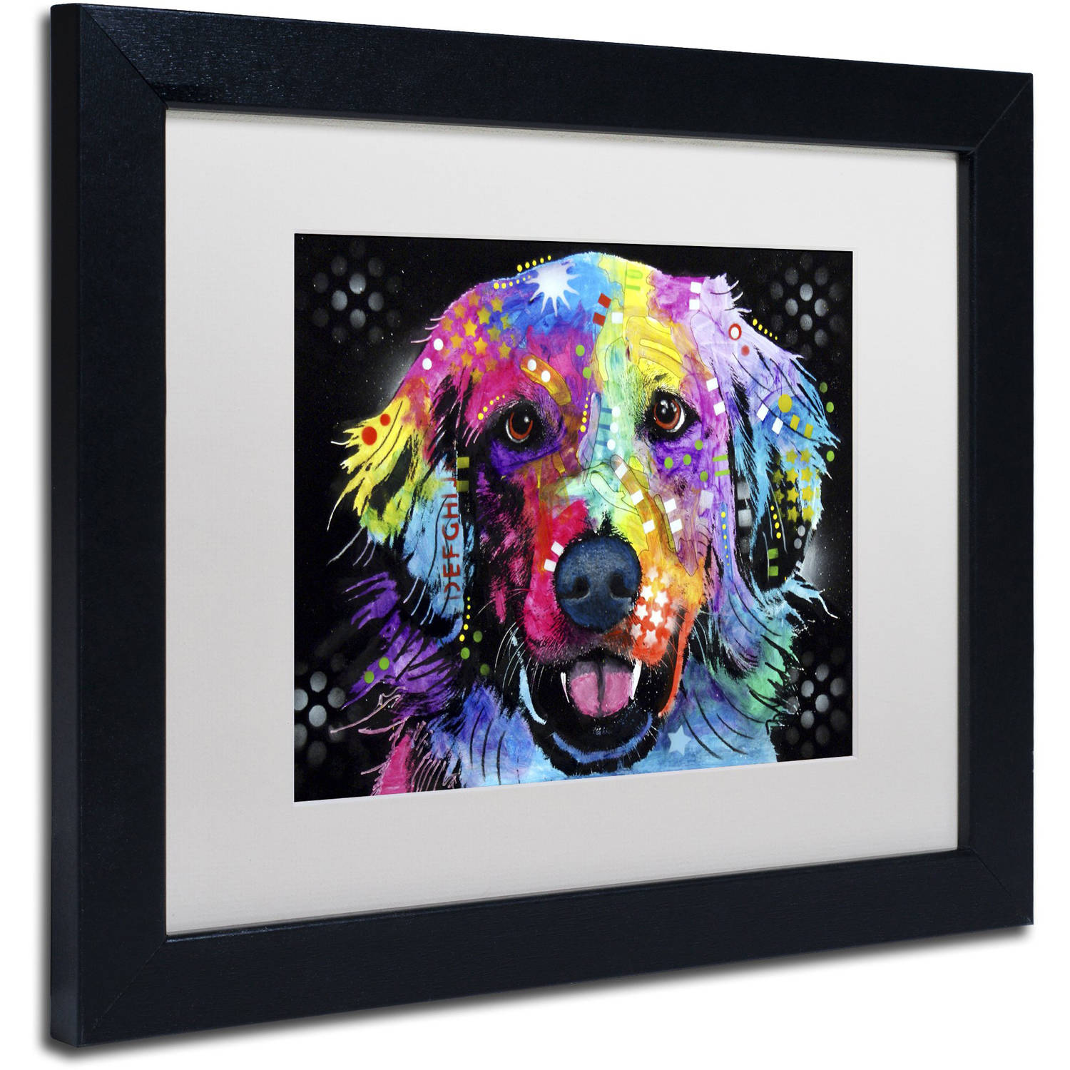 Trademark Fine Art "Golden" Canvas Art by Dean Russo, White Matte, Black Frame