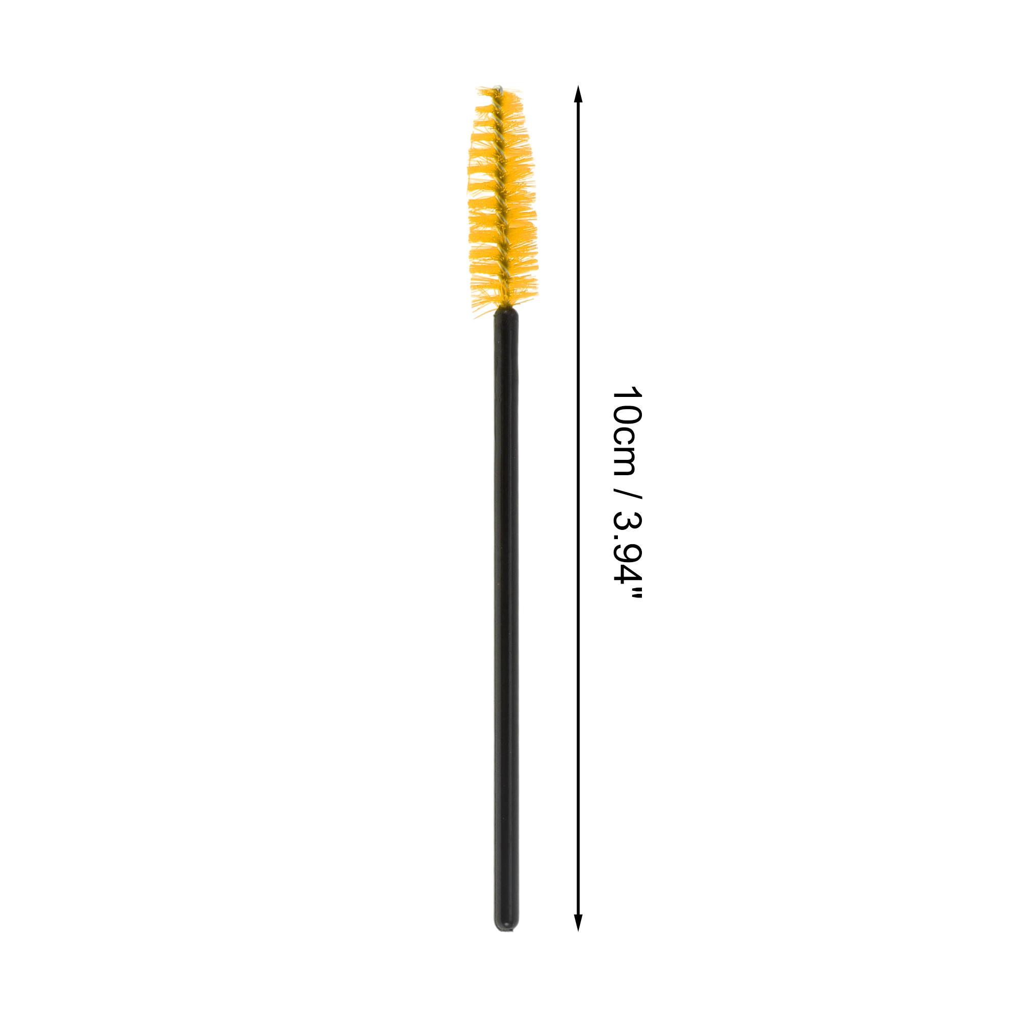 Unique Bargains Convenient Eyebrows Brushes for Travel 50 Pcs Black, Yellow
