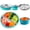 Cyan-4, variant on 8 Blue 8-piece Stainless Steel Silicone Feeding Set