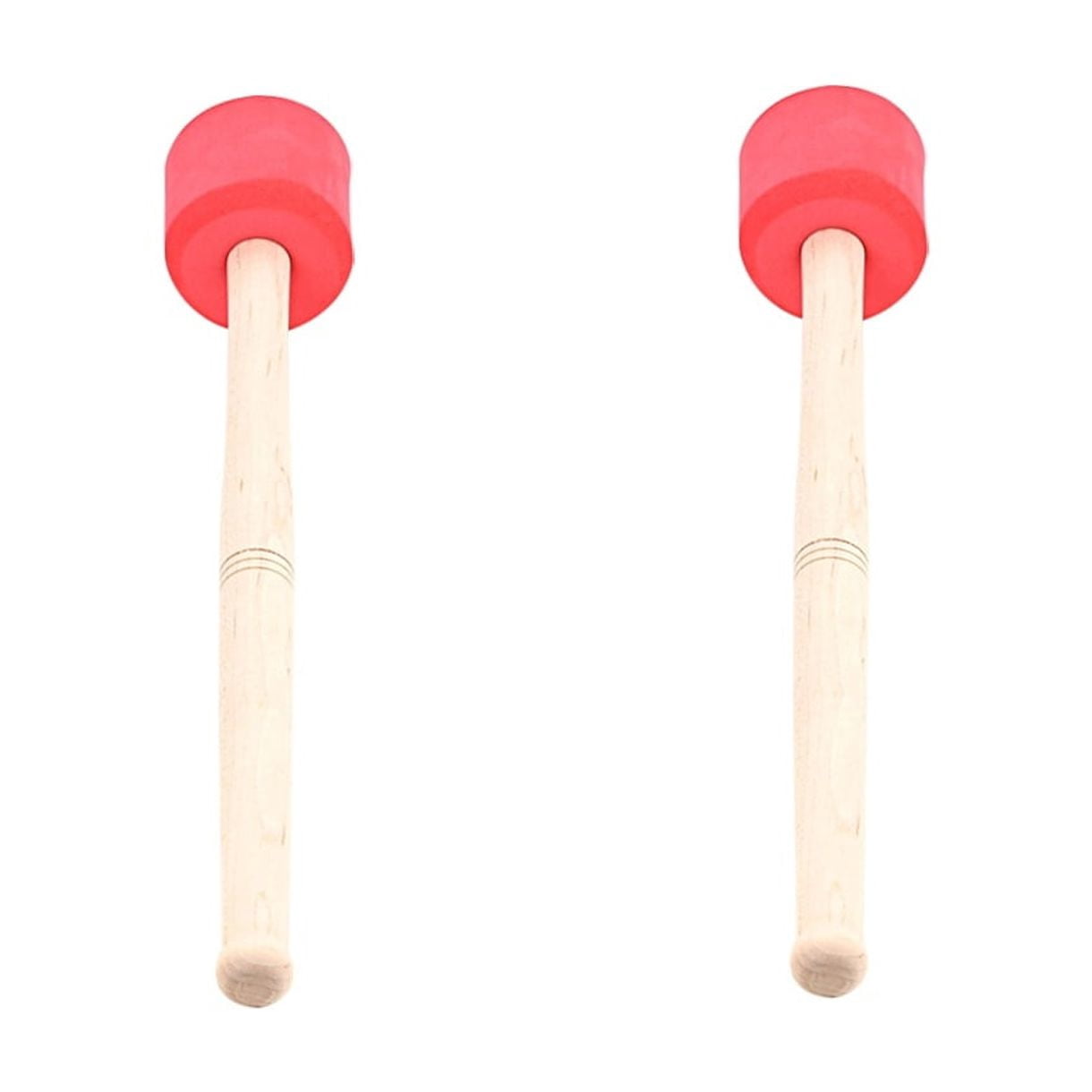 Hemoton 2-Pack Wooden Drum Mallets for Percussion Instruments, Bass Drumsticks Set with Wood Handles
