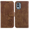 thumbnail image 2 of Compatible avec Nokia X30 Étui Portefeuille à Rabat Mignon en Relief pour Tiger avec Porte-Cartes, 2 of 5