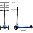thumbnail image 7 of HighTech Mega GlideKick 3-Wheel Foldable Scooter With Lightup Wheels & Extendable T-Bar - Blue, 7 of 7