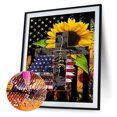 thumbnail image 2 of Kits de pintura de diamantes con cruz de girasol, taladro cuadrado completo, decoración de pared, arte artesanal Sywqhk Decoración hogareña, 2 of 9