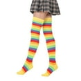 thumbnail image 2 of Yellow Rainbow Stripe Pattern Socks from the Sock Panda (Thigh High), 2 of 2
