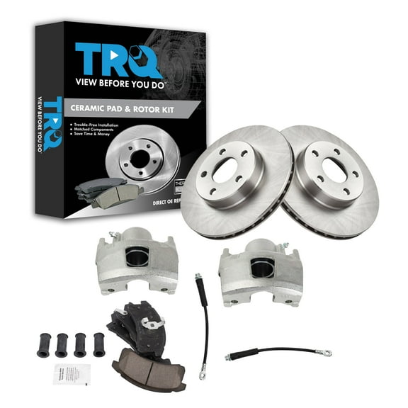 TRQ Front Brake Pad & Rotor Kit For 1995 Chevrolet Cavalier Pontiac Sunfire BKA29305