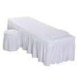 thumbnail image 4 of AMLESO Drap de Table de Massage Cosmétique Housse de Coussin 185x70cm Blanc Blanc-P, 4 of 8