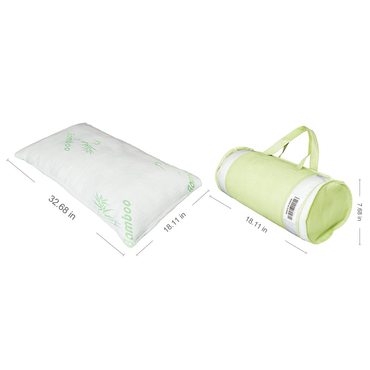 Lowestbest 1PCS King Size Memory Foam Pillow, Bamboo Fiber Bed Pillow with Washable Removable Cover Lowestbest 1PCS King Size Memory Foam Pillow, Bamboo Fiber Bed Pillow with Washable Removable Cover