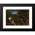 thumbnail image 2 of Francesco Bassano the Younger 14x11 Black Modern Framed Museum Art Print Titled - Forge of Vulcan, 2 of 5