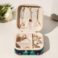 thumbnail image 6 of Christmas Travel Portable Square Necklace Holder with Earring Holder, Display Case - Travel Organizer for Rings, Earrings, Necklaces, Bracelets - Suitable for Girls and Women, 6 of 6