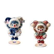 Christmas Cute Red and Blue Clown, Festival Atmosphere 2D Acrylic 360 Rotating Ornament Gift for Holiday