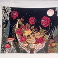 thumbnail image 4 of Flor Calavera Colgante de pared Luna Jardín Tapiz estético Seta Planta Tapiz 150 * 150 cm JAMW Sencillez, 4 of 4