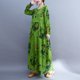 thumbnail image 5 of Vestido suelto de mujer Vintage estampado manga larga cuello redondo cintura alta Casual vestido Romacci  Vestido, 5 of 7