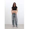 thumbnail image 2 of Banny Jeans Women's High Waisted Regular Fit Jeans, Blue, Size L, 2 of 7