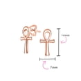 thumbnail image 4 of Bling Jewelry Womens Egyptian Ankh Cross Sterling Silver Small Stud Earrings, 4 of 5