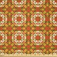 thumbnail image 2 of Ambesonne Fashion Fabric by the Yard Microfiber, Abstract Grungy Shapes Art, 1 Yard, Burnt Orange and Caramel, 2 of 2